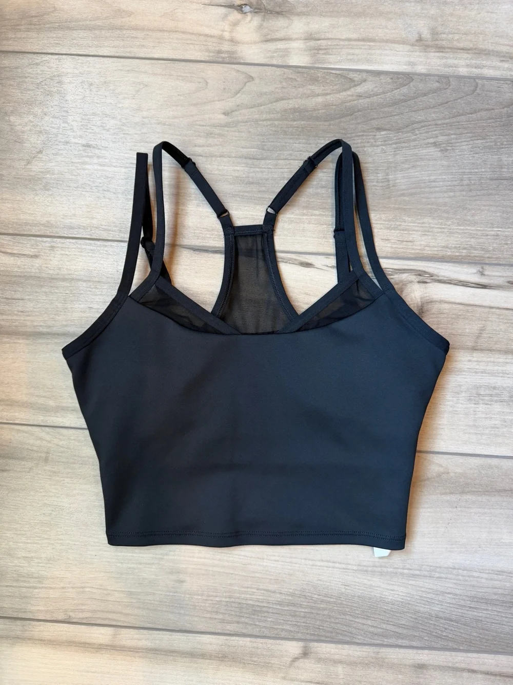 ALO Yoga Black Double-Strap Crop Tank